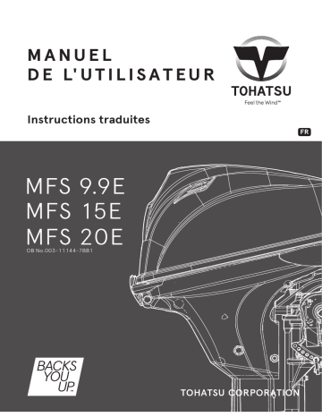 MFS 9.9E | MFS 15E | TOHATSU MFS 20E Manuel du propriétaire | Fixfr