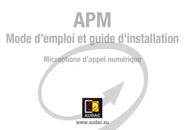 APM101 | APM104 | APM116 | AUDAC APM108 Digital paging microphone 8 zones  Manuel utilisateur | Fixfr