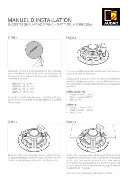 AUDAC CENA8 SpringFit™ 8" ceiling speaker  Installation manuel