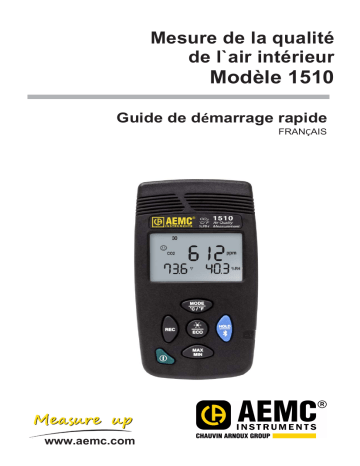 AEMC 1510 Guide de démarrage rapide | Fixfr