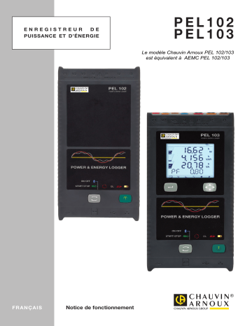 AEMC PEL 102 and PEL 103 Manuel utilisateur | Fixfr