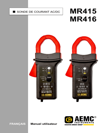 AEMC MR415 and MR416 Manuel utilisateur | Fixfr