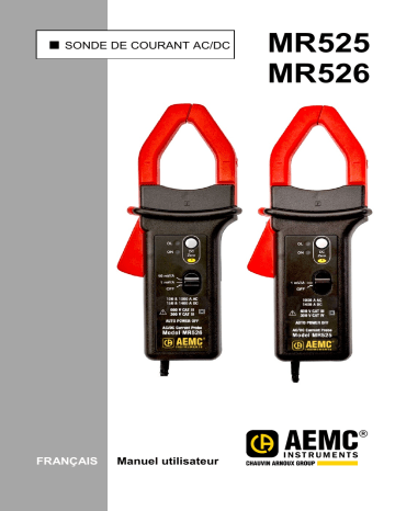 AEMC MR525 and MR526 Manuel utilisateur | Fixfr