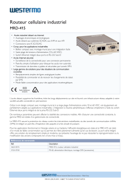 Westermo MRD-415 Industrial Cellular 4G Router Fiche technique