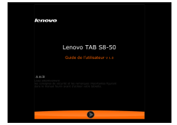 Lenovo Tab S8-50 Manuel utilisateur