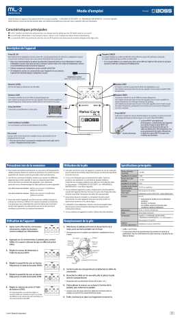Boss ML-2 Metal Core Manuel du propriétaire | Fixfr