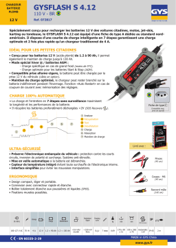 GYS GYSFLASH S 4.12 - BR Fiche technique