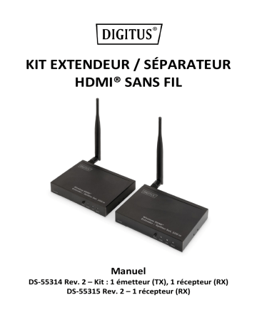 Digitus DS-55315 Receiver unit Manuel du propriétaire | Fixfr