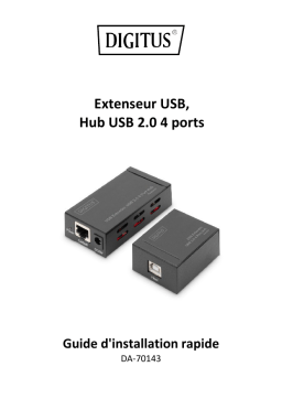 Digitus DA-70143 USB Extender, USB 2.0 4 Port Hub Guide de démarrage rapide