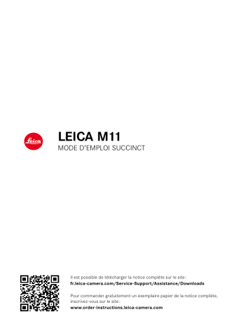 Leica M11 Guide de démarrage rapide | Fixfr