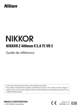 Nikon NIKKOR Z 400mm f/2.8 TC VR S Manuel utilisateur