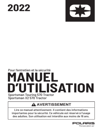 Sportsman Touring 570 EPS SP | Sportsman X2 570 EPS | ATV or Youth Sportsman Touring 570 EPS 2022 Manuel du propriétaire | Fixfr