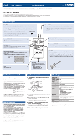 Boss MO-2 Multi Overtone Manuel du propriétaire | Fixfr