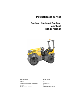 Wacker Neuson RD40-130c.3 Tandem Roller Manuel utilisateur