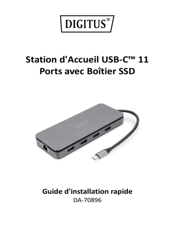 Digitus DA-70896 11-Port USB-C Docking Station Guide de démarrage rapide | Fixfr