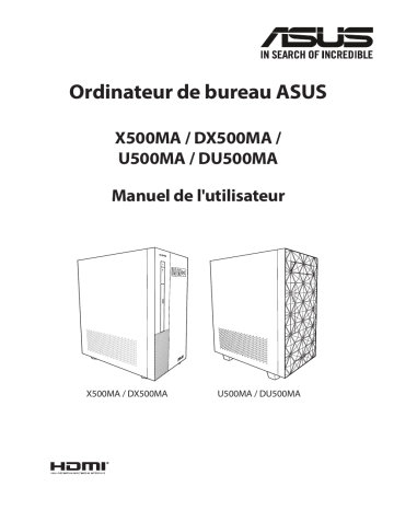 U500MA | Asus ExpertCenter X5 Mini Tower X500MA Desktop Manuel utilisateur | Fixfr