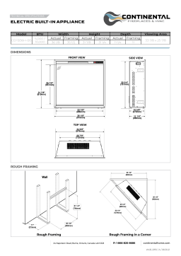 Continental Fireplaces CEFB36H-BS Built-in Electric Fireplace spécification