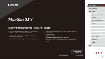 Canon - Powershot G3 X Manuel utilisateur | Fixfr