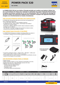 GYS POWER PACK 520 Fiche technique