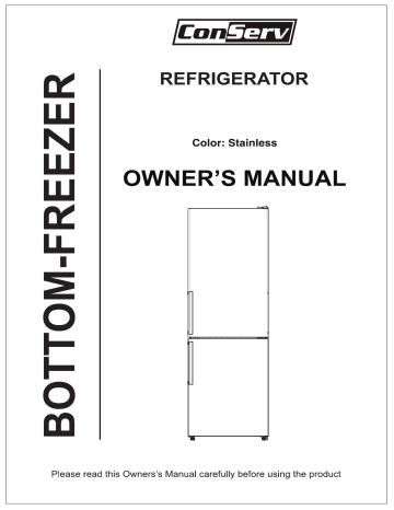 Equator Advanced Appliances MDRF376-1150 11.5 cu.ft. Real Stainless Bottom Large Freezer E-Star Refrigerator Manuel du propriétaire | Fixfr