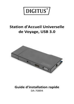 Digitus DA-70894 Universal Docking Station, USB 3.0, Travel Guide de démarrage rapide