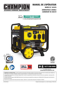 Champion Power Equipment 201076 3650-Watt Dual Fuel Generator with CO Shield® Manuel utilisateur