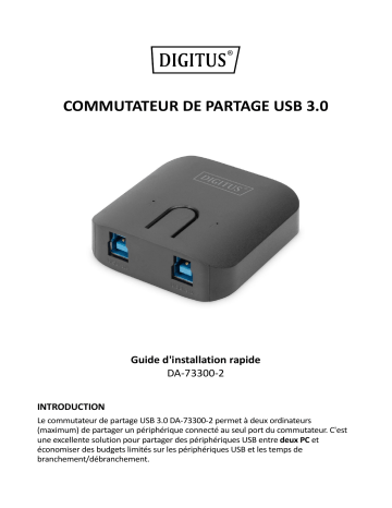 Digitus DA-73300-2 USB 3.0 Sharing Switch Guide de démarrage rapide | Fixfr