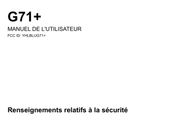 Blu G71+ Manuel du propriétaire | Fixfr