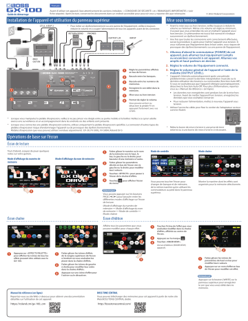 Boss GX-100 Guitar Effects Processor Manuel du propriétaire | Fixfr