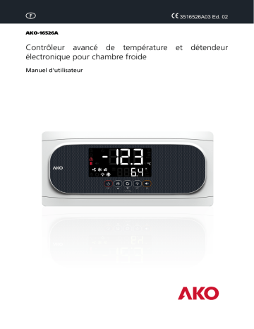 AKO AKO-16526A Advanced temperature and electronic expansion controller for cold room store Manuel utilisateur | Fixfr