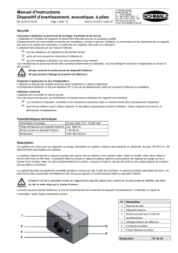 Schmalz  WN-E AKUST -0.95...-0.03 DC Warning device, acoustic-electronic for monitoring of vacuum systems  Mode d'emploi