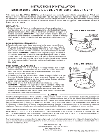 Wolo HS-3 Stainless Steel Horn Switch Guide d'installation | Fixfr