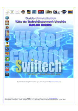 swiftech H20 80 MICRO Liquid Cooling Kit Guide d'installation