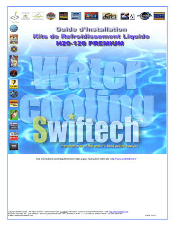 swiftech H20 120 PREMIUM Liquid Cooling Kit Guide d'installation | Fixfr