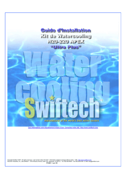 swiftech H20 220 APEX ULTRA PLUS Liquid Cooling Kit Guide d'installation