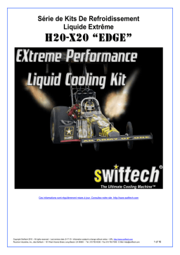 swiftech H20 X20 EDGE SERIES Liquid Cooling Kit Guide d'installation