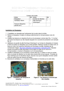 swiftech MCX159 P Chipset Heatsink Guide d'installation