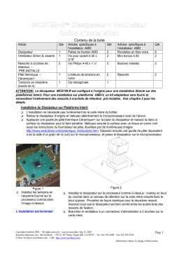 swiftech MCX159 R Chipset Heatsink Guide d'installation