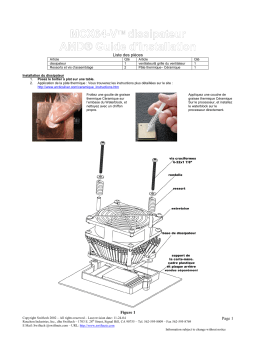 swiftech MCX64 V CPU Heatsink Guide d'installation