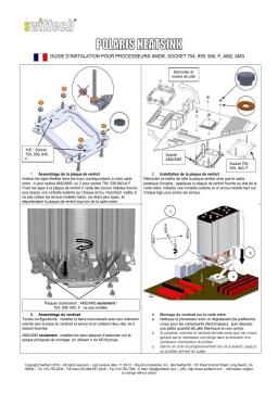 swiftech POLARIS - AMD CPU Heatsink Guide d'installation