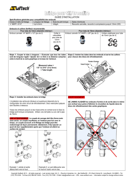 swiftech SLI/Crossfire bridges for MCW60/80/82 Accessories Guide d'installation