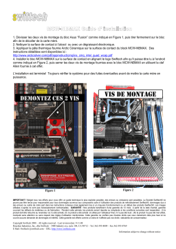 swiftech MCW NBMAX Chipset Waterblock Guide d'installation