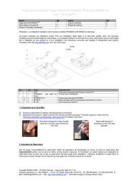 swiftech MCW6000 2 P CPU Waterblock Guide d'installation