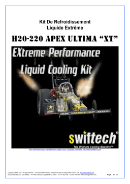 swiftech APEX ULTIMA XT Liquid Cooling Kit Guide d'installation