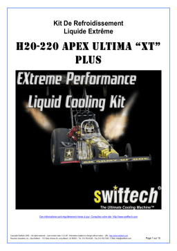 swiftech APEX ULTIMA XT PLUS Liquid Cooling Kit Guide d'installation