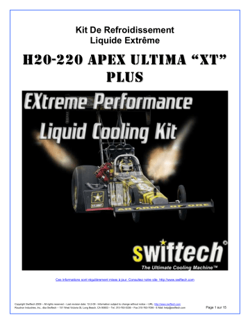 swiftech APEX ULTIMA XT PLUS Liquid Cooling Kit Guide d'installation | Fixfr