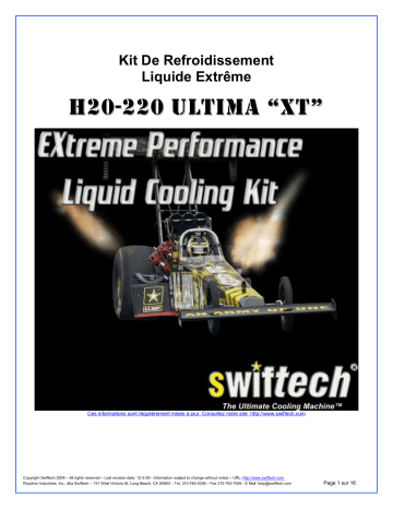 swiftech H20 220 ULTIMA XT Liquid Cooling Kit Guide d'installation | Fixfr