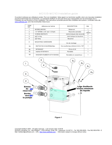 swiftech MCRESMICRO Reservoir Guide d'installation | Fixfr