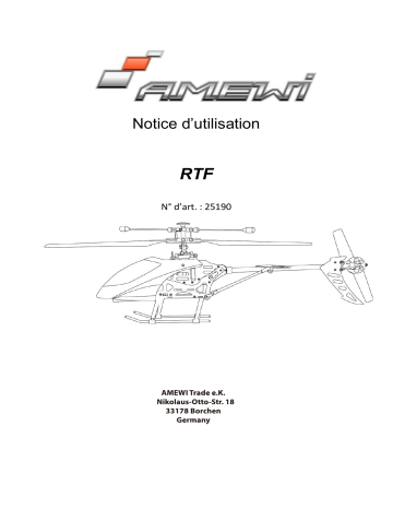 Amewi 25190 Buzzard Pro XL Brushless Helikopter Manuel du propriétaire | Fixfr