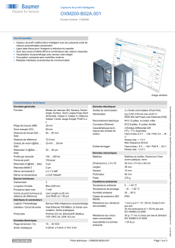 Baumer OXM200-B02A.001 Smart Profile sensor Fiche technique